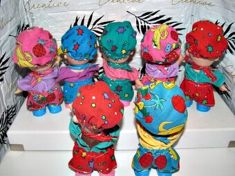 Retro sběratelské malé panenky šklebíci parta 7 rošťáků - 14