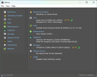 Acer Switch Alpha 12" /i5-6200U/8GB RAM/Touch QHD/512GB SSD - 14
