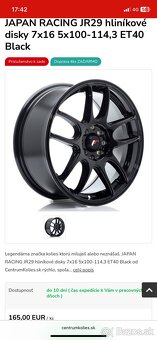 Disky JAPAN RACING JR29 7x16 5x100-114,3 ET40 205/55 R16 - 14