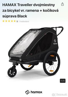Cyklovozík Traveller za bicykel + kočíková súprava - 14