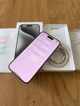 iPhone 15 Pro 128 gb White Titanium v záruke + príslušenstvo - 14