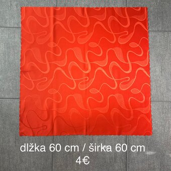 Predám retro ručne vyšívané kvetinkové obrusy aj iné. - 14