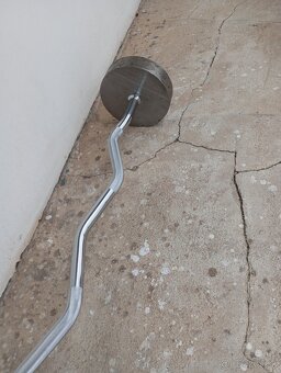 Pochromovaná EZ-činka a Rovná 180cm INSPORTLINE  30kg - NOVÁ - 14