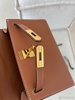 Hermes kelly mini kabelka hnedá - 14
