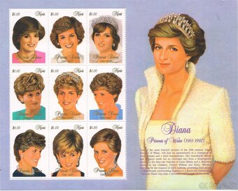 Poštové známky, filatelia: Anglicko, Lady Diana, aršíky - 14