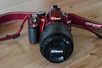 Nikon d3200 RED s VR objektivom nikkor 18 - 105 AF - 5 tis.s - 14
