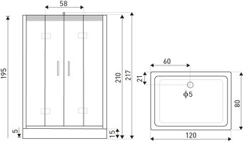 KERRA-TULUZA sprchovy box 120x80x217cm - 14