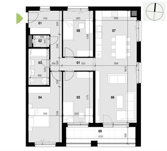 Exkluzívny 4 izb.byt s veľkou lodžiou 116 m2 NOVOSTAVBA - 14