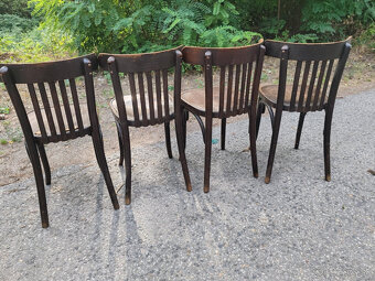 Kaviarenský stolík J. Hoffmann a 4x stolička Thonet - 14