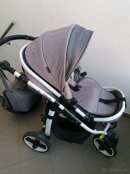 Kočík Kunert Libero (3 v1) šedo-sivý + isofix do auta - 14