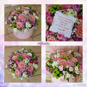 Gratulačné kytice, kvetinové boxy na donášku ❤ - 14