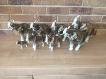 slon, slony, sloníci royal dux, kameň ónyx - 14