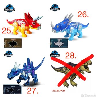 Rôzne dinosaury (8ks) typ lego - nové, nehrané - 14