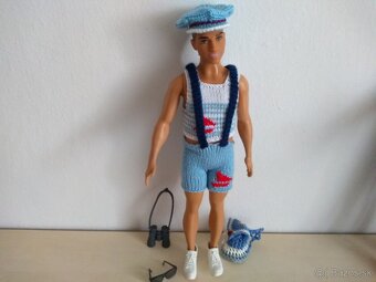 Veľryba slimák delfín tričko pre bábiku Ken barbie bermudy - 14