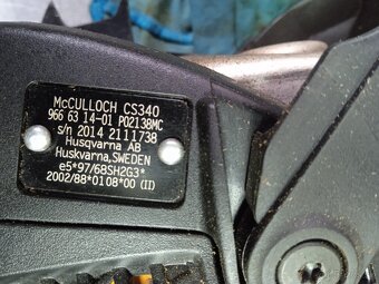 Predám motorovú pilu Mcculloch CS340 - 14