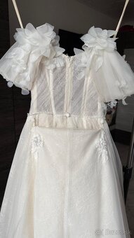 Luxusné svadobné šaty LUCE SPOSA – veľkosť 32–38, nude farba - 14