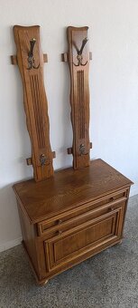 Rustikální botník, věšáky, předsíňový set, masív - 14