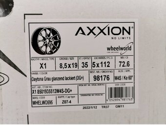 Škoda, Vw alu disky 8,5J R19 5x112 ET35 Axxion 1227 - 14