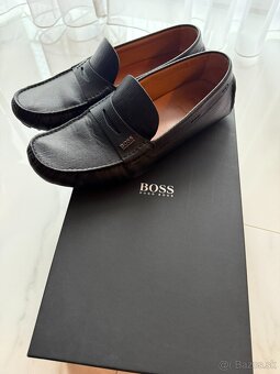 Predám Hugo boss kožené mokasíny zánovné (40) box & dustbag - 14