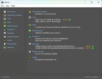 Lenovo V130-15IKB /Core i5-7200U/8GB RAM/FHD/SSD+HDD/Bat ok - 14