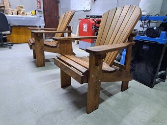 Záhradné sedenie, Lavicka,Adirondack,drevené kreslo z masívu - 14