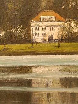 Obrazy hrad Střekov, Šafránek, Hof, olej plátno 100x140 - 14