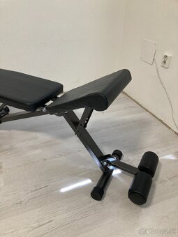 Nastaviteľná posilňovacia lavica / bench, 145x46 cm, čierna - 14