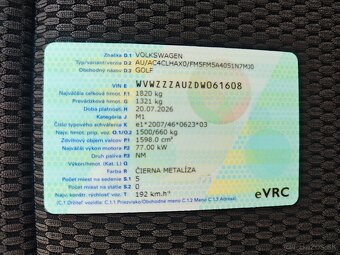 VW Golf 7 1.6 TDI 77kw 2013 - 14