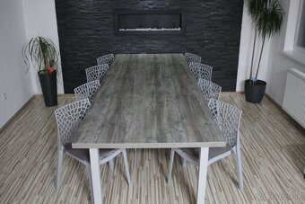 Nový jedálenský stôl pre 8-10 ľudí 300cm x 110cm - 14