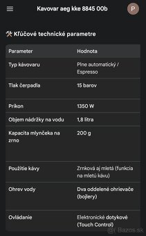 Vstavaný kávovar AEG KKE 8845 00B - 14