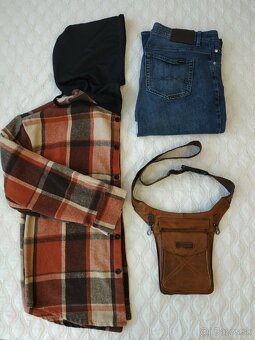 Kožená taška na pás/crossbody– pravá koža - 14