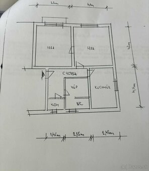 Na predaj 2-izbový tehlový byt s balkónom v Myjave. - 14