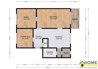 NA PREDAJ ZREKONŠTRUOVANÝ 3 IZBOVÝ BYT S BALKÓNOM, UL. DAMJA - 14