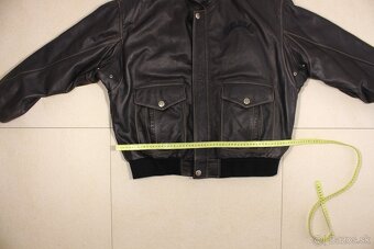 Pánská luxusní kožená bunda bomber Uncle Sam XL - 14