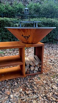 Ohniskovy gril corten pult - 14