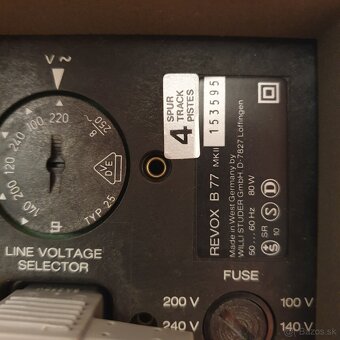 Čtyřstopý kotoučový magnetofon REVOX B77 MKII - 14