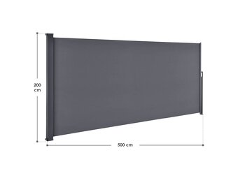 Bočná zaťahovacia markíza - rôzne rozmery - šedá a béžová - 14