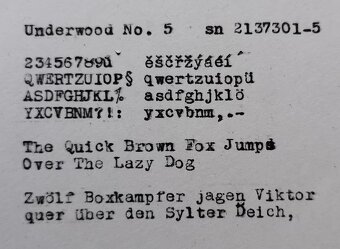 Starožitný písací stroj UNDERWOOD 5 z roku 1926 - 14