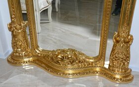Zámecké řezbované zrcadlo - krásně zdobené - 245cm - 14