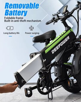Skladací mestský ebike 20x4.0",2000W,25Ah,55km/h,80km - 14
