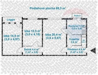 Na predaj 3-izbový byt na Šándorovej ulici v Ružinove - 14