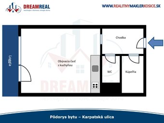 Zrekonštruovaná garsónka na PRENÁJOM, Karpatská ulica - 14