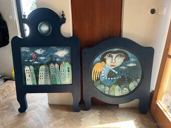 Neobaroko stará posteľ 90x200cm - 14