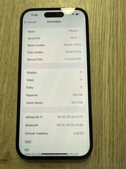 Apple iPhone 14 pro 256GB Black - 14