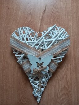 Staršie závesné veľké vypuklé srdce 40x30 cm - 14