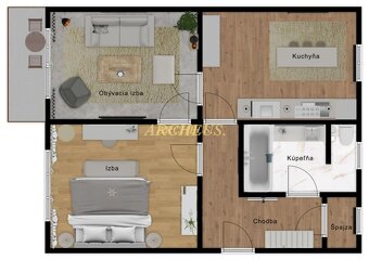 Priestranný 2-izbový byt s balkónom, 63m2, Humenné - 14