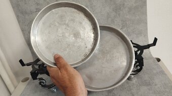 Dvoumiskové staré 5kg váhy po renovaci + závaži - 14