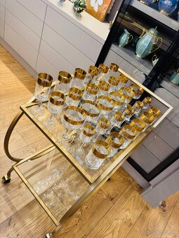 Sada pohárov z krištálového  skla LR Czechoslovakia,posielam - 14