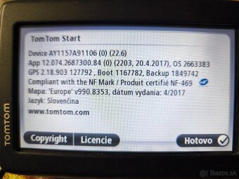 Predám gps navigáciu TomTom start xl Central europe - 14