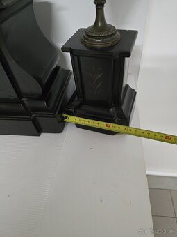 Krbove hodiny a svietniky bronz - 14